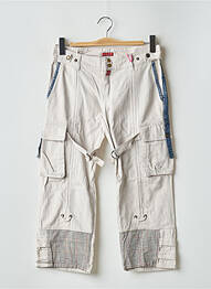 Pantalon trei sferturi croială dreaptă talie joasă bej BE YOU K femme