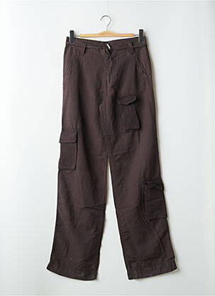 Pantalon cargo croială dreaptă talie joasă maro SCHOOL RAG femeie