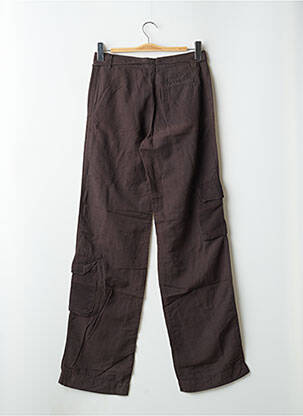 Pantalon cargo croială dreaptă talie joasă maro SCHOOL RAG femeie