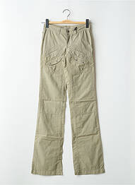 Pantalon drept țesătură poplin talie joasă verde SCHOOL RAG femeie