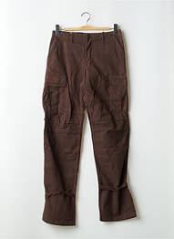 Pantalon cargo țesătură poplin mărime normală maro SCHOOL RAG femeie