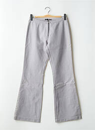 Pantalon evazat talie cu cleme talie înaltă gri SCHOOL RAG femme