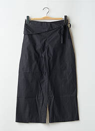 Pantalon drept țesătură poplin mărime normală negru E PURE femme