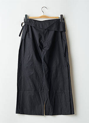 Pantalon drept țesătură poplin mărime normală negru E PURE femeie