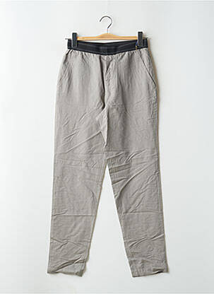 Pantalon chino țesătură poplin mărime normală gri LEON & HARPER femeie