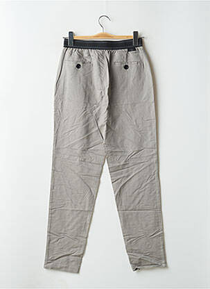 Pantalon chino țesătură poplin mărime normală gri LEON & HARPER femeie