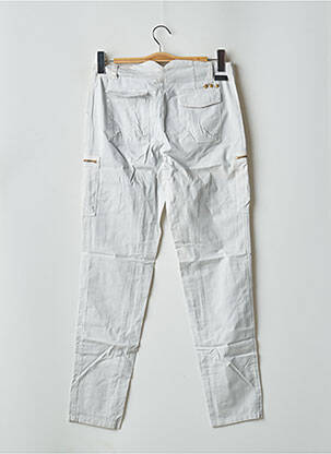 Pantalon slim țesătură poplin mărime normală gri LEON & HARPER femeie