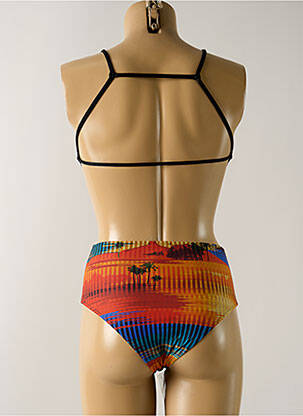 Costum de baie din două piese elasticitate top sutien tip racerback portocalie SALINAS femeie