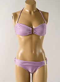 Costum de baie din două piese elasticitate top bentiță violet SALINAS femeie