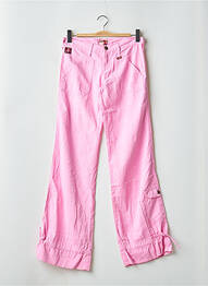 Pantalon evazat croială evazată roz LOIS femme
