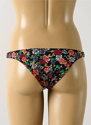 Chiloți de baie imprimeu floral bikini negru SALINAS femeie