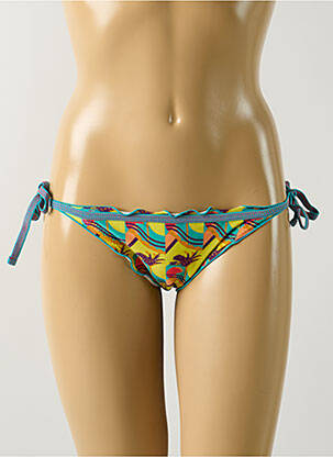 Chiloți de baie imprimeu tie and dye bikini galben SALINAS femeie