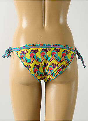Chiloți de baie imprimeu tie and dye bikini galben SALINAS femeie