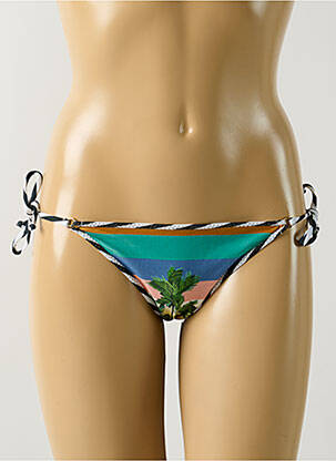 Chiloți de baie imprimeu tie and dye bikini albastru SALINAS femeie