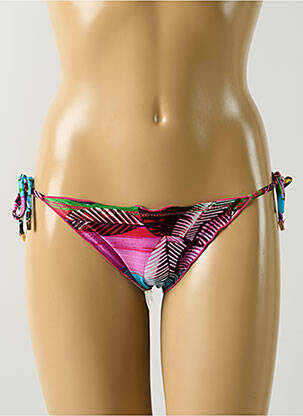 Chiloți de baie imprimeu tie and dye bikini roz SALINAS femeie