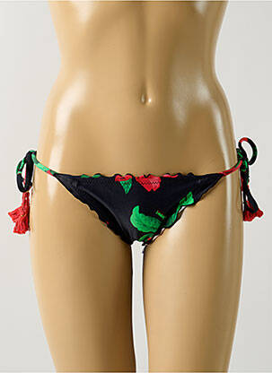 Chiloți de baie imprimeu floral bikini negru SALINAS femeie