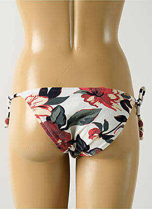 Chiloți de baie imprimeu floral bikini alb SALINAS femeie