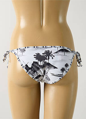 Chiloți de baie imprimeu tie and dye bikini alb SALINAS femeie