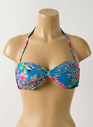 Sutien de costum de baie elasticitate top sutien modelat albastru SALINAS femeie