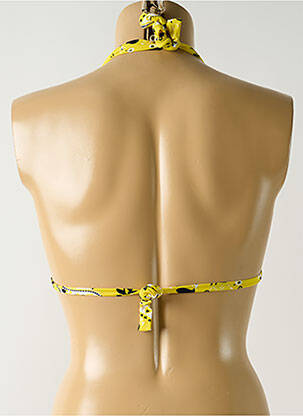 Sutien de costum de baie elasticitate top triunghiuri galben SALINAS femeie