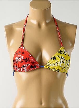 Sutien de costum de baie elasticitate top triunghiuri galben SALINAS femeie