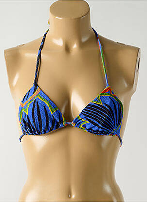 Sutien de costum de baie elasticitate top triunghiuri albastru SALINAS femeie