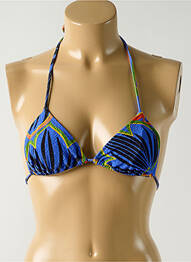 Sutien de costum de baie elasticitate top triunghiuri albastru SALINAS femme