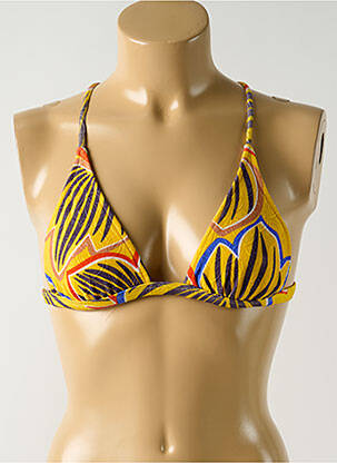 Sutien de costum de baie elasticitate top triunghiuri galben SALINAS femeie