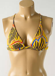 Sutien de costum de baie elasticitate top triunghiuri galben SALINAS femme