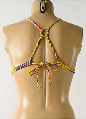 Sutien de costum de baie elasticitate top triunghiuri galben SALINAS femeie