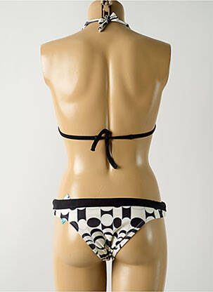 Costum de baie din două piese elasticitate top triunghiuri negru SALINAS femeie