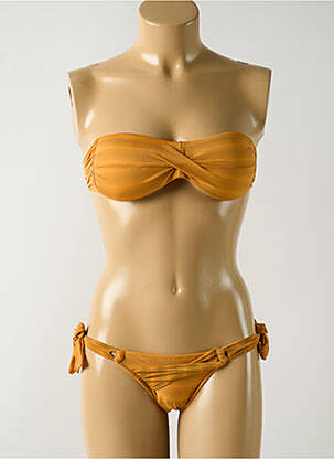 Costum de baie din două piese elasticitate top sutien modelat portocalie SALINAS femeie