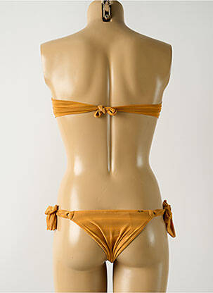 Costum de baie din două piese elasticitate top sutien modelat portocalie SALINAS femeie
