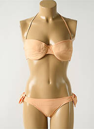 Costum de baie din două piese elasticitate top sutien modelat portocaliu SALINAS femme