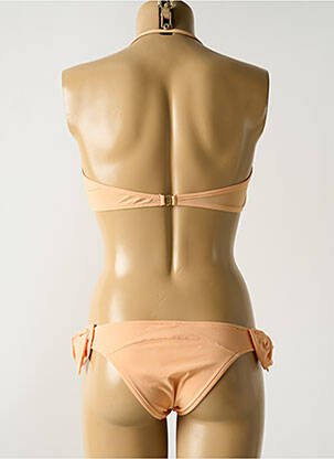 Costum de baie din două piese elasticitate top sutien modelat portocalie SALINAS femeie