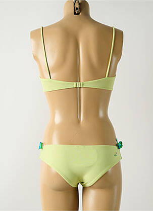 Costum de baie din două piese elasticitate sutien cupe întregi cu decolteu înalt verde SALINAS femeie