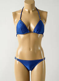 Costum de baie din două piese elasticitate top sutien modelat albastru SALINAS femeie