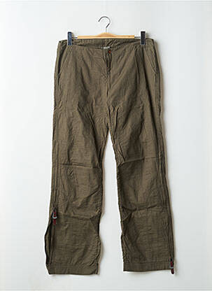 Pantalon larg țesătură poplin mărime normală verde TEDDY SMITH femeie