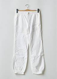 Pantalon drept țesătură poplin mărime normală alb TEDDY SMITH femeie