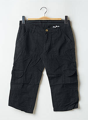 Pantalon trei sferturi croială dreaptă talie joasă negru TEDDY SMITH femeie
