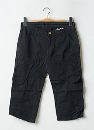 Pantalon trei sferturi croială dreaptă talie joasă negru TEDDY SMITH femeie