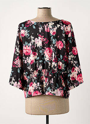 Bluză imprimeu floral mâneci lungi negru VINTAGE LOVE femeie