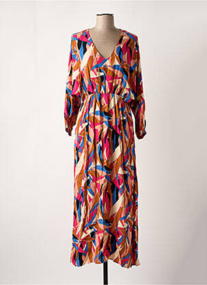 Rochie lungă roz GRACE & MILA femeie