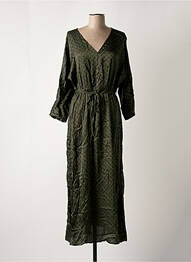 Rochie lungă mâneci lungi mâneci lungi verde GRACE & MILA femeie