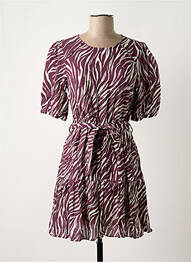 Rochie scurtă mâneci scurte mâneci scurte violet GRACE & MILA femeie