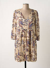 Rochie scurtă mâneci 3/4 mâneci 3/4 bej VINTAGE LOVE femeie