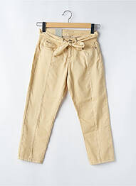 Pantalon trei sferturi buzunare bej CREAM femeie
