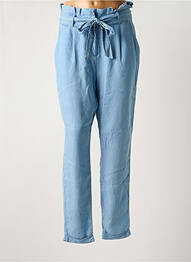 Pantalon drept croială morcov talie înaltă albastru VERO MODA femeie