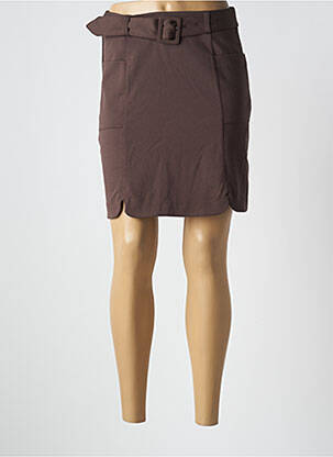 Fustă scurtă maro ICHI femeie