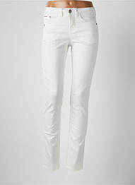 Pantalon slim elasticitate mărime normală alb CREAM femeie